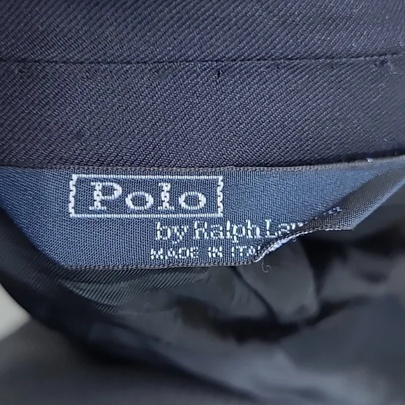 POLO RALPH LAUREN Italy Dark Navy Virgin Wool Sz 44 L Sport Coat Suit‎ Jacket